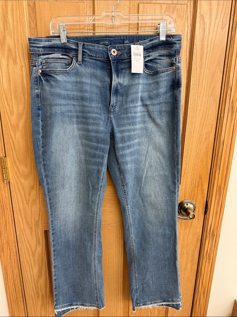 J. Jill Mid Blue Cropped Straight-Leg Jeans